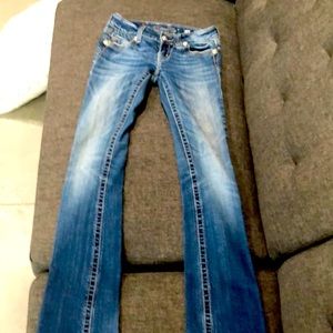 Miss Me jeans in great condition. Small wear at very bottom hem as shown in pic